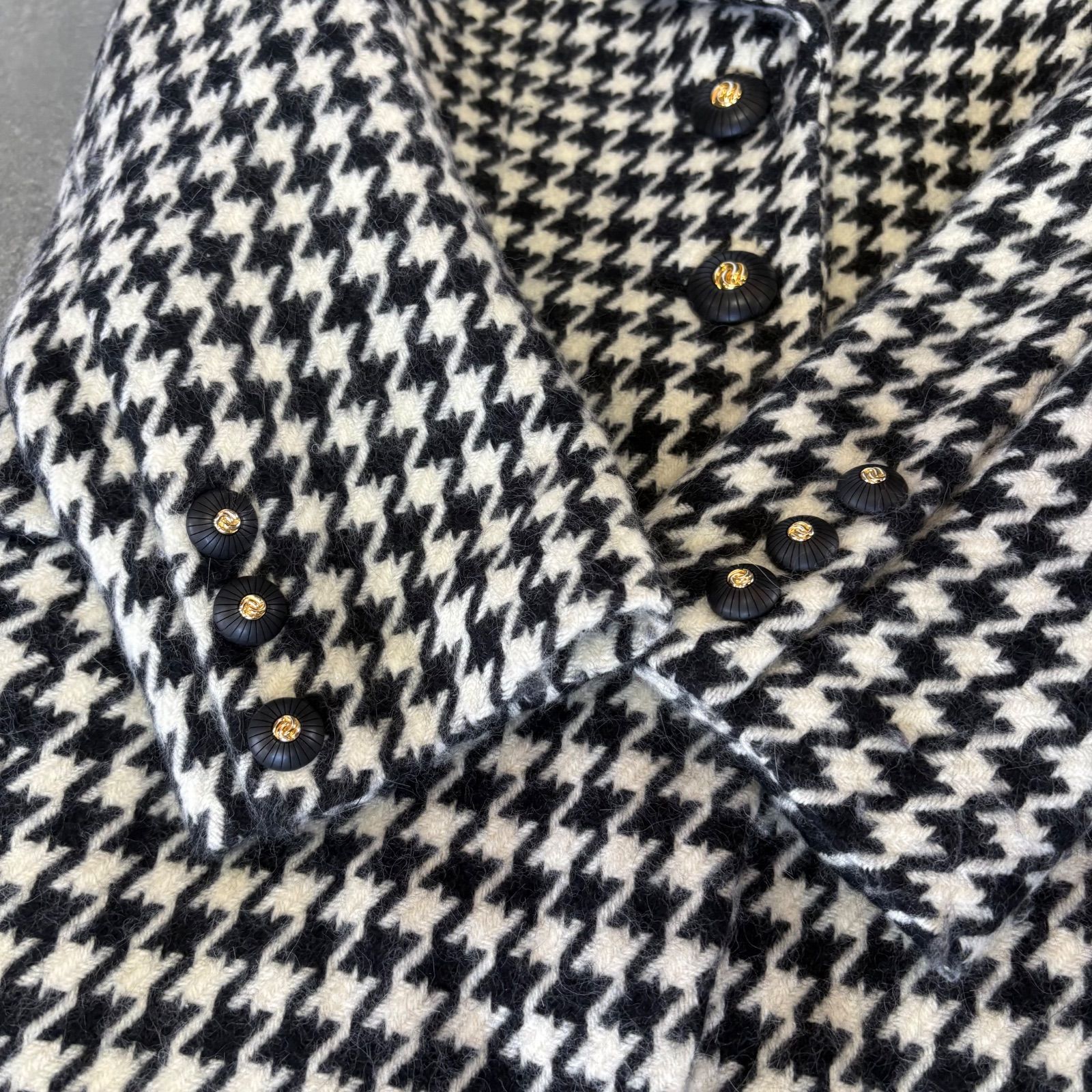 U-66】千鳥格子 テーラードジャケット Cojenn レディース 9AR 毛
