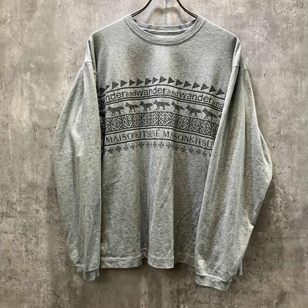 MAISON KITSUNE 長袖Tシャツ× and wander 574-3284912 long sleeve tee