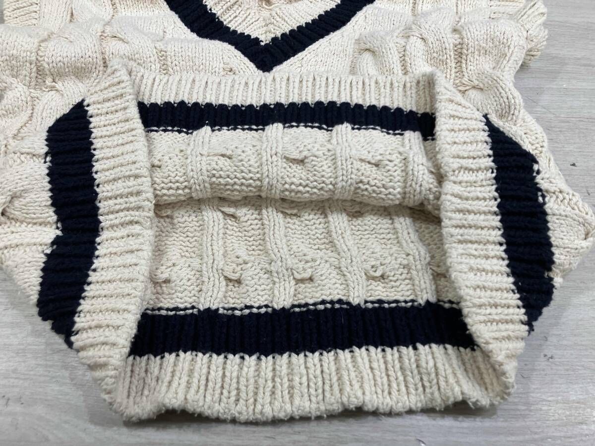 #221 MARINE COLLAGE VEST / ニットベスト 通年 MAISON EUREKA メゾン エウレカ ニットベスト 221 MARINE COLLAGE