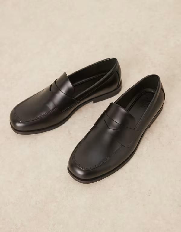 エイソス メンズ シューズ スリッポン・ローファー ASOS DESIGN loafers Black ブラック