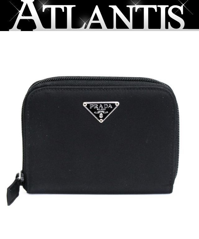 プラダ PRADA 三角ロゴ ラウンドファスナー二つ折り財布 ナイロン 