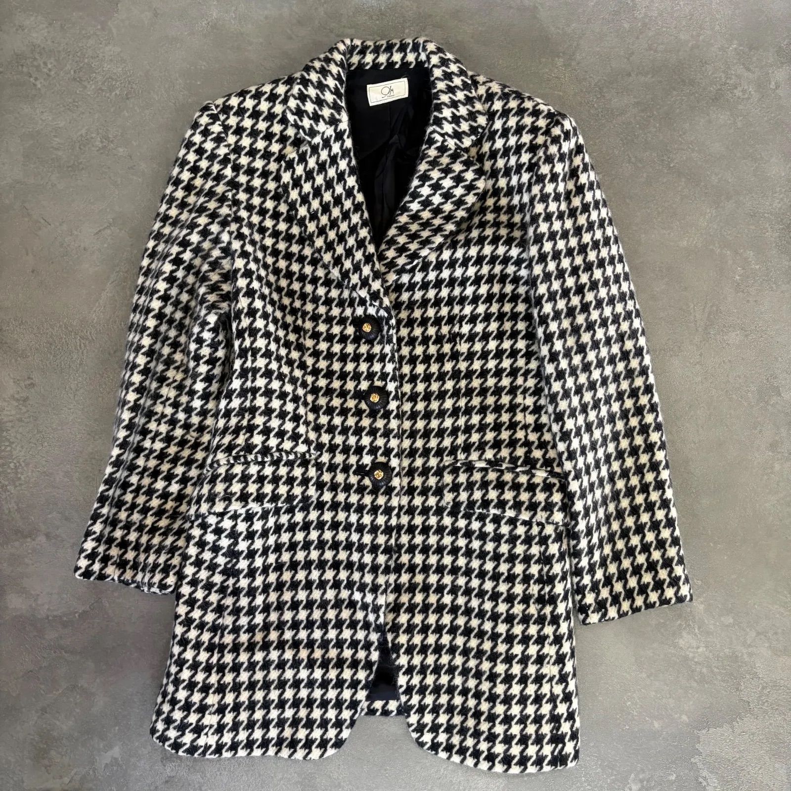 U-66】千鳥格子 テーラードジャケット Cojenn レディース 9AR 毛