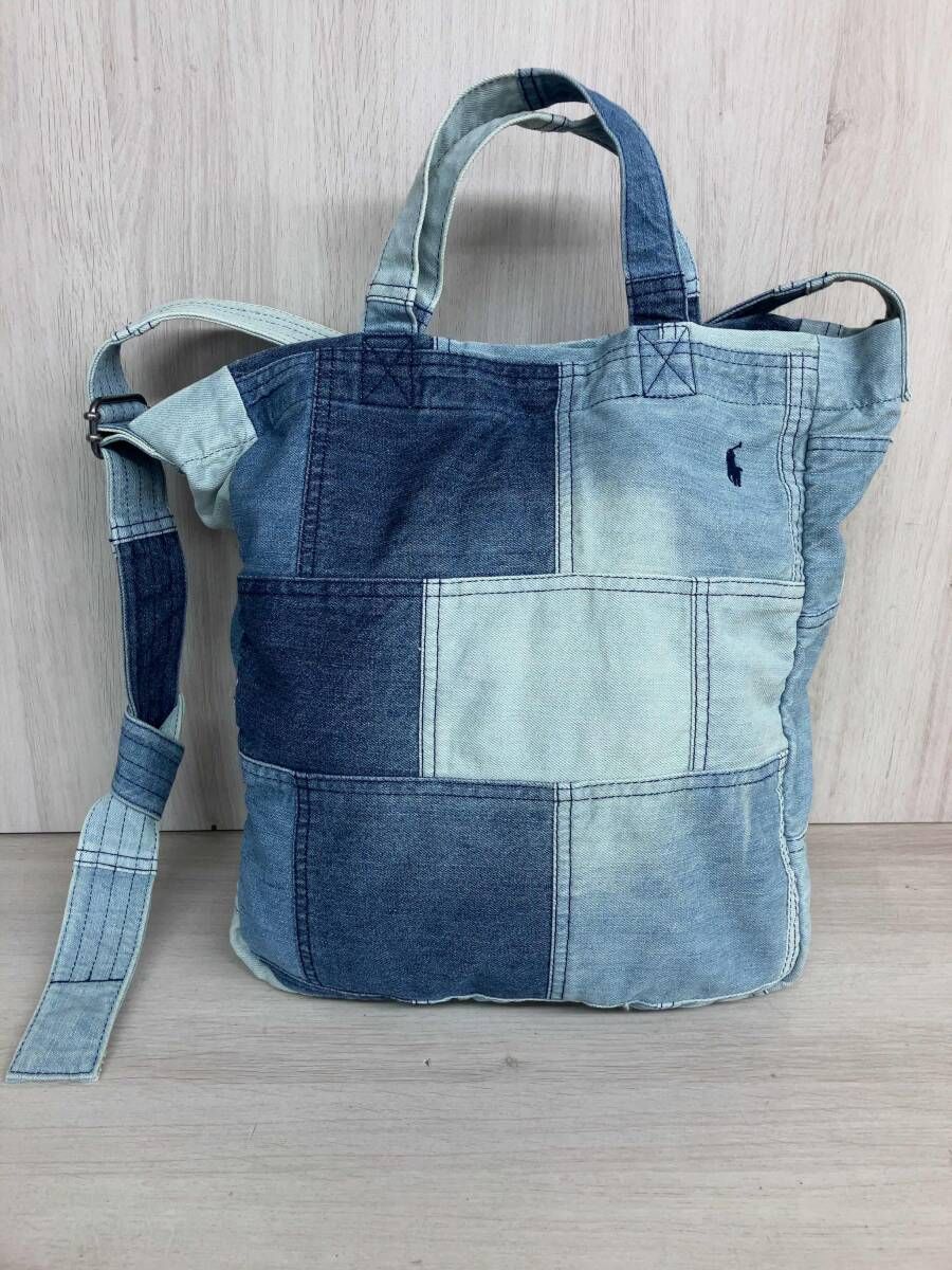 POLO RALPH LAUREN ポロ ラルフローレン パッチワークデニムショッパー