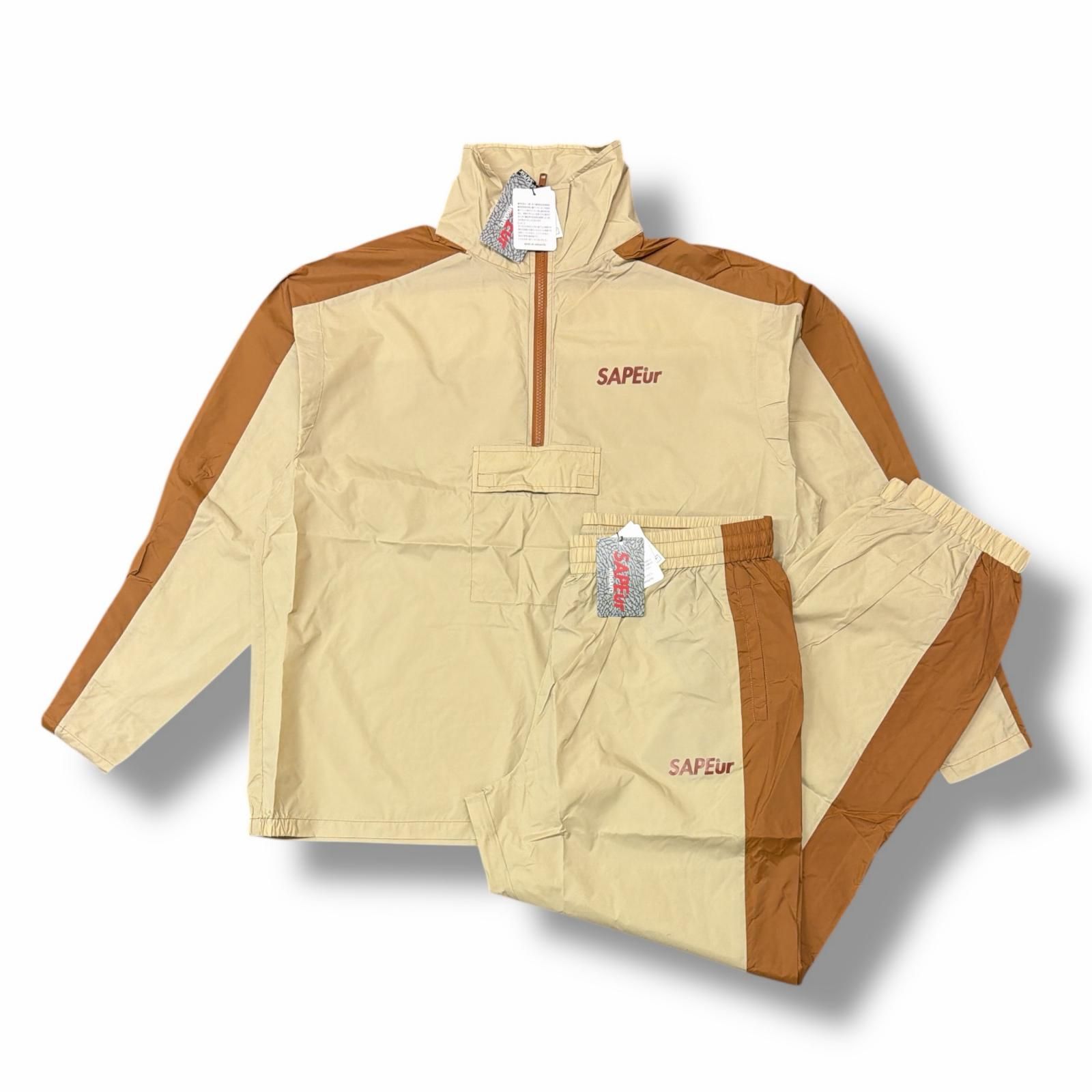 メンズ 参考上代29700円 未使用 SAPEur ナイロンセットアップ ハーフ 