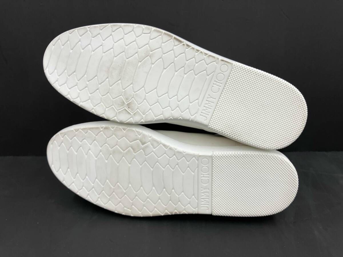 JIMMY CHOO ジミーチュウ レザーハイカットスニーカー スタッズ付き