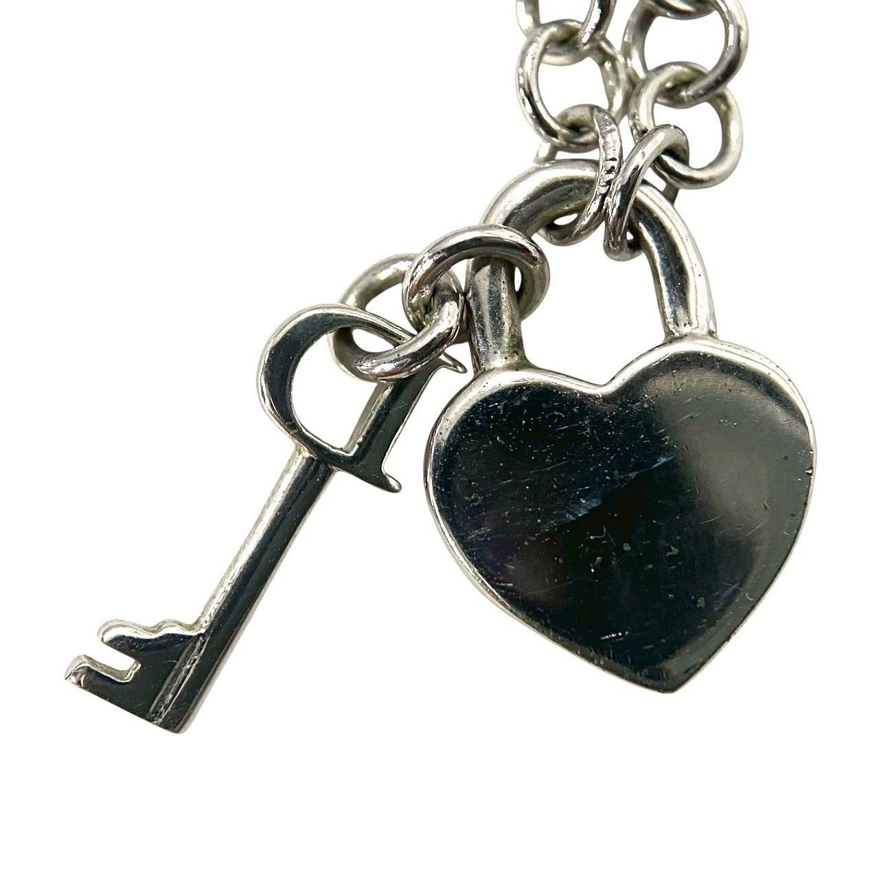 Dior】ハート ロック キー ネックレス シルバーカラー カデナ/南京錠