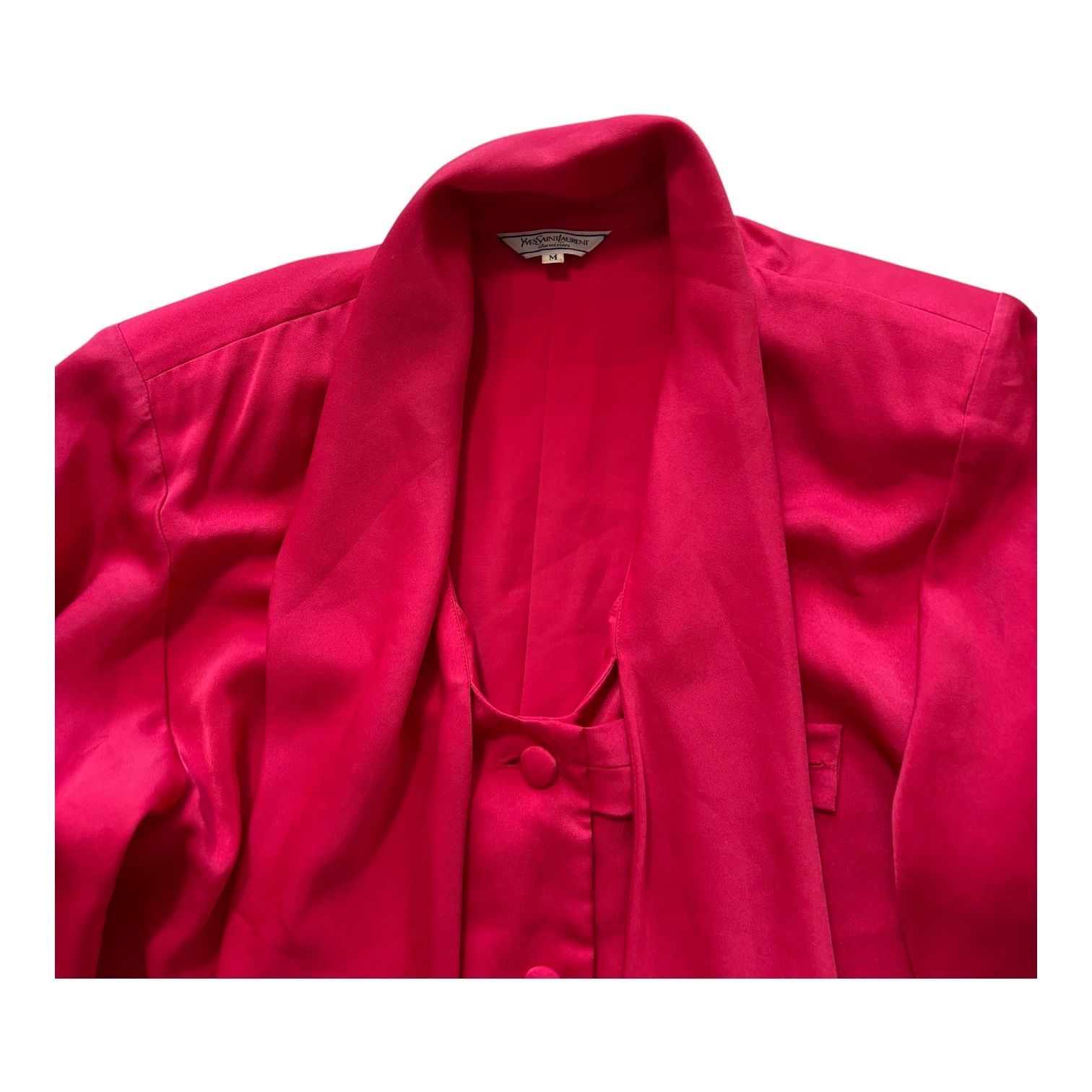 Yves Saint Laurent イヴ・サンローラン ボウタイブラウス サン