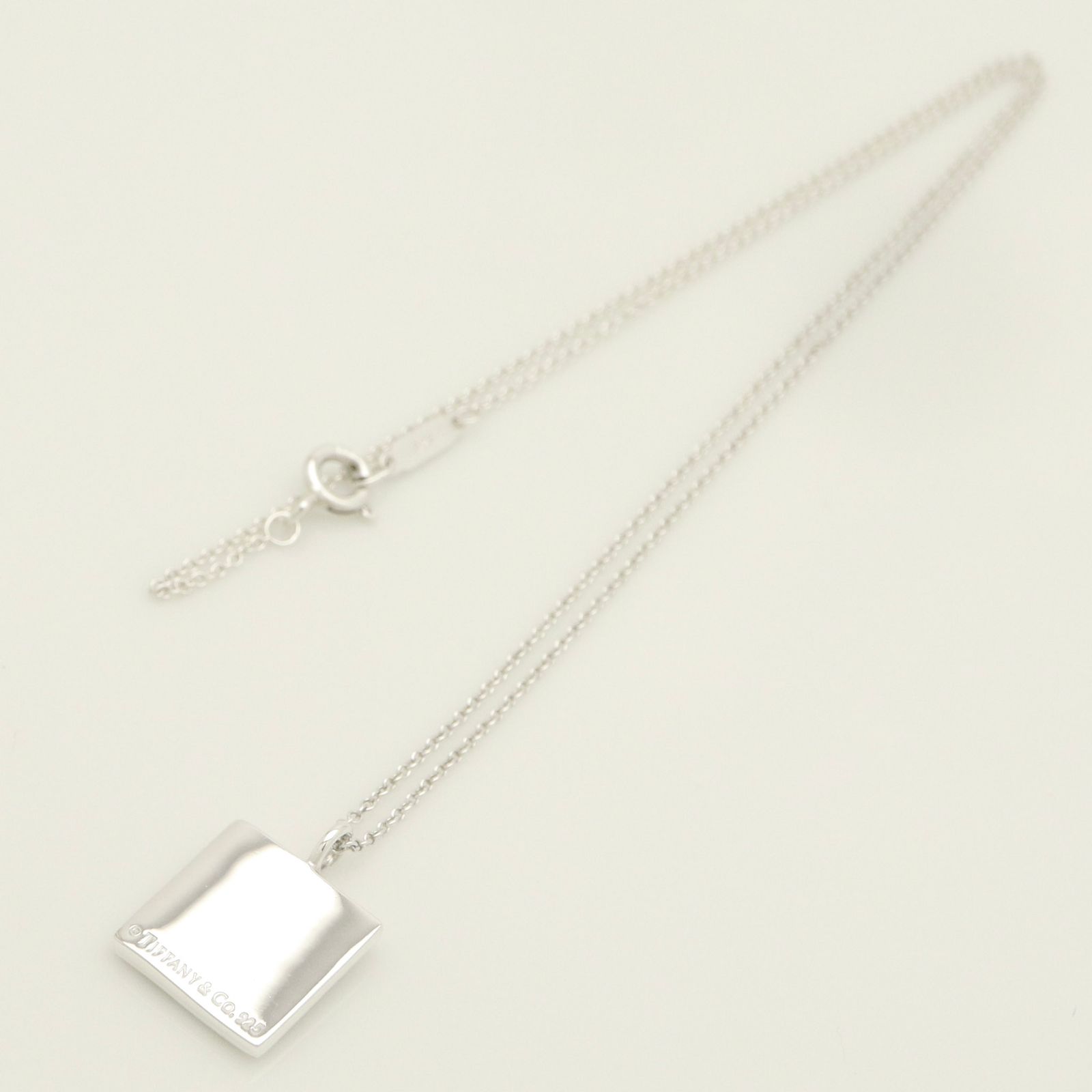 美品】ティファニー TIFFANY&Co. ノーツ スクエア プレート ネックレス