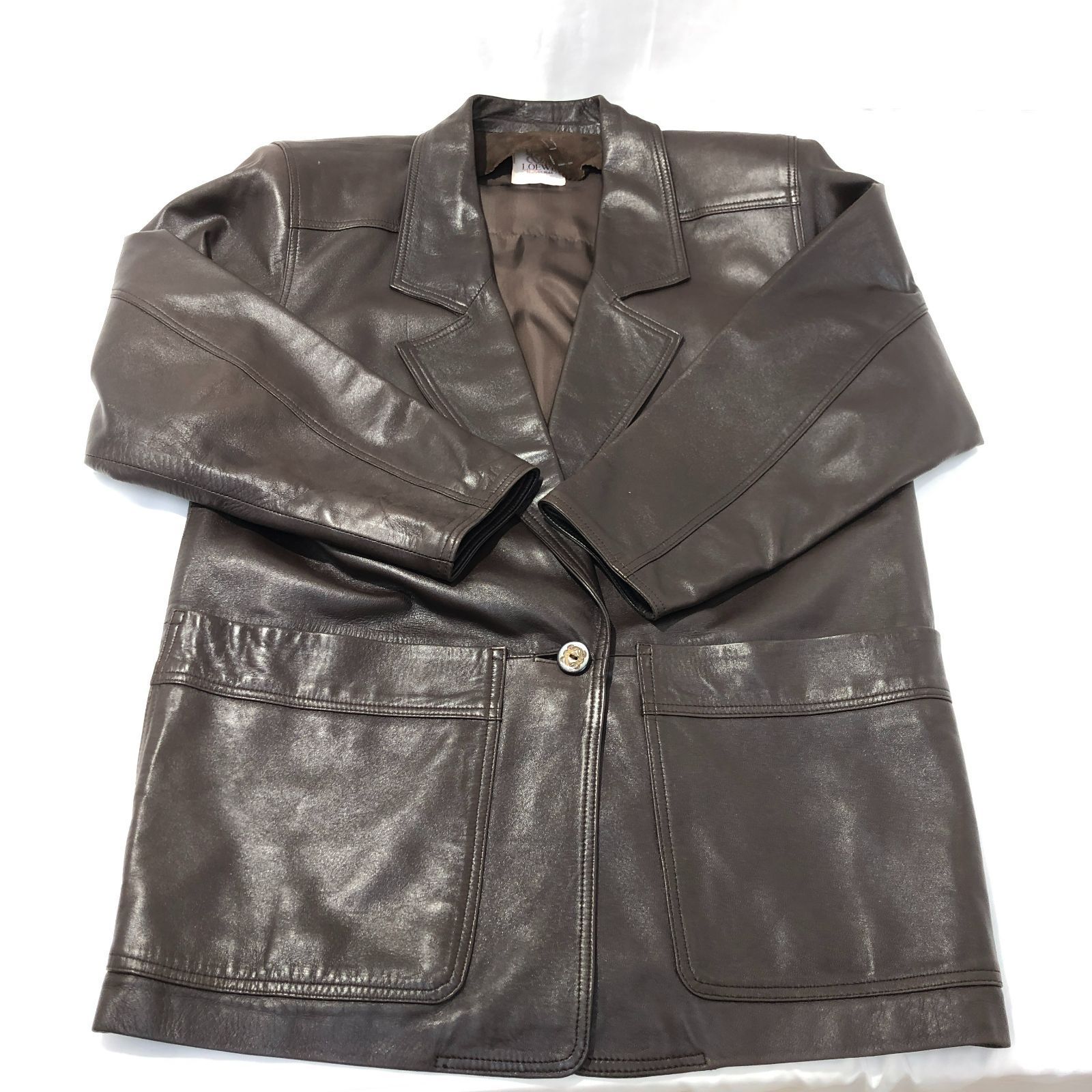 七重浜85-3-0215nh] LOEWE ロエベ レザージャケット 上着 衣類 [中古