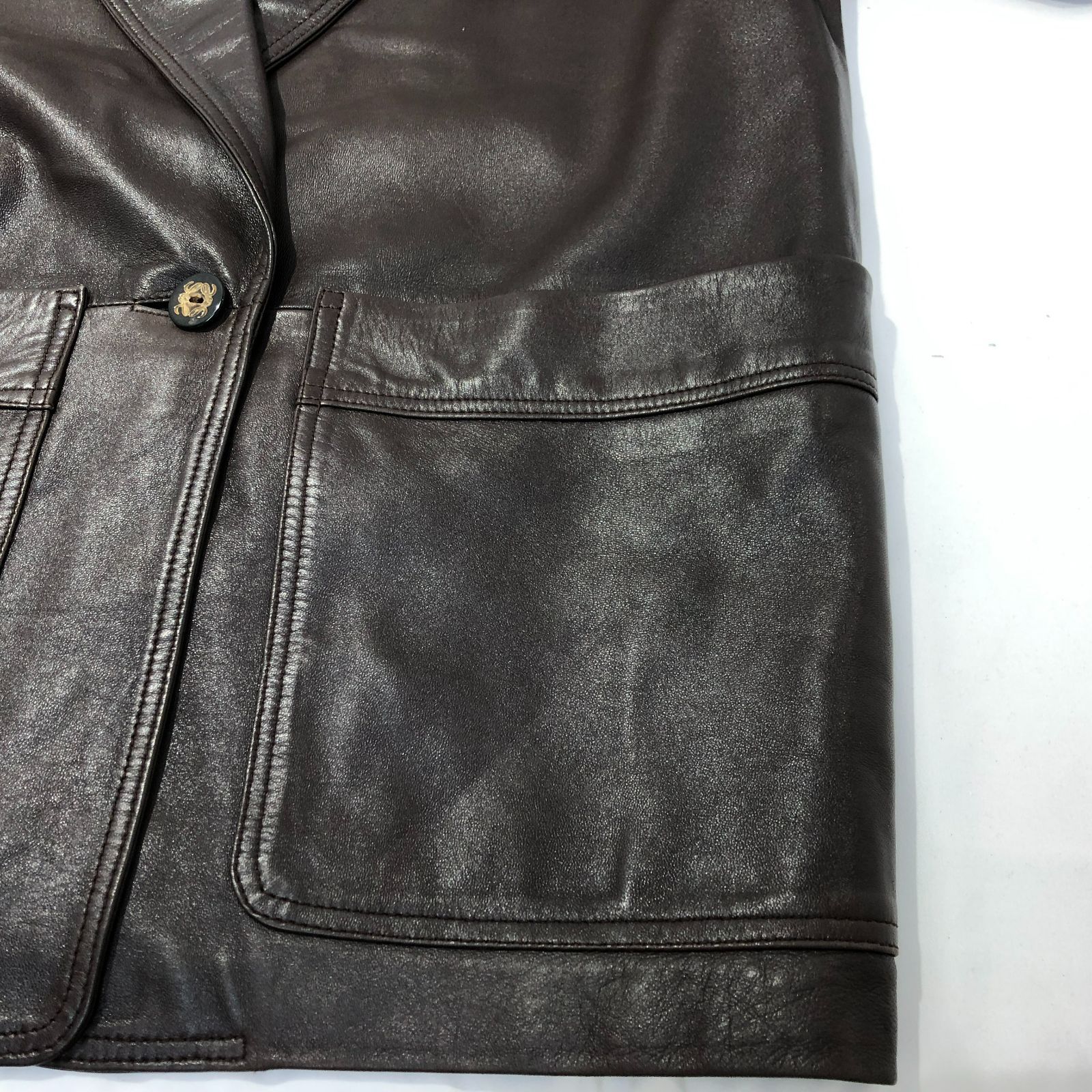 七重浜85-3-0215nh] LOEWE ロエベ レザージャケット 上着 衣類 [中古