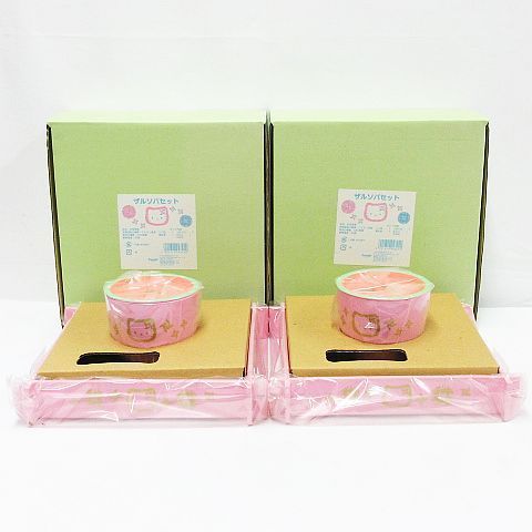希少 レア 当時物 未使用品 保管品 Hello Kitty ハローキティ はろうきてぃ なごみの和食器 ざるそばセット 2個セット 2002年製 Z001-08-0217⑧
