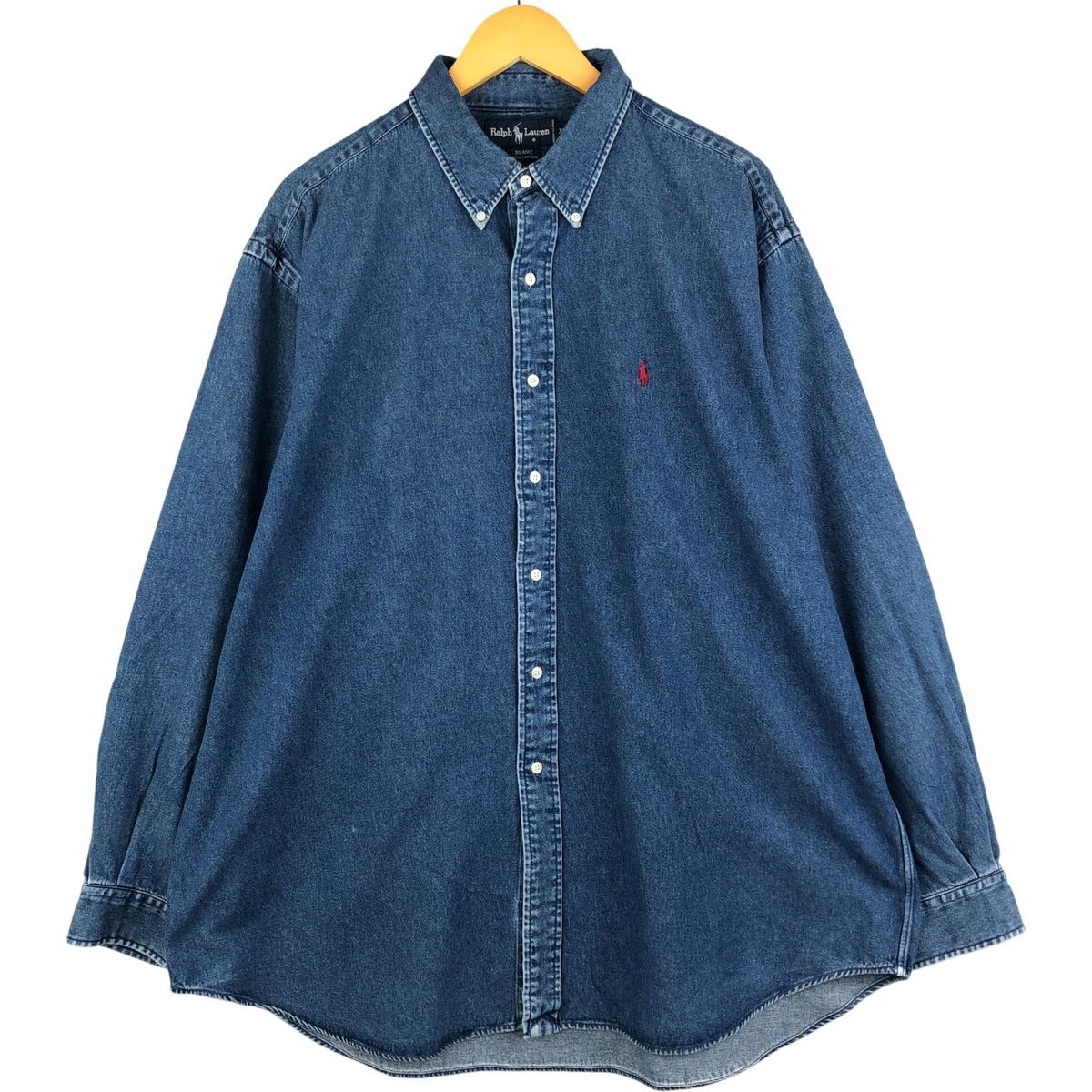 古着 ラルフローレン Ralph Lauren BLAIRE 長袖 ボタンダウンデニム 