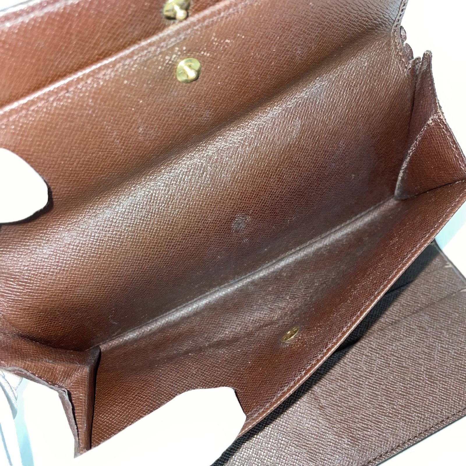 ○ジャンク品○LOUIS VUITTON ルイヴィトン 長財布 三つ折り長財布 