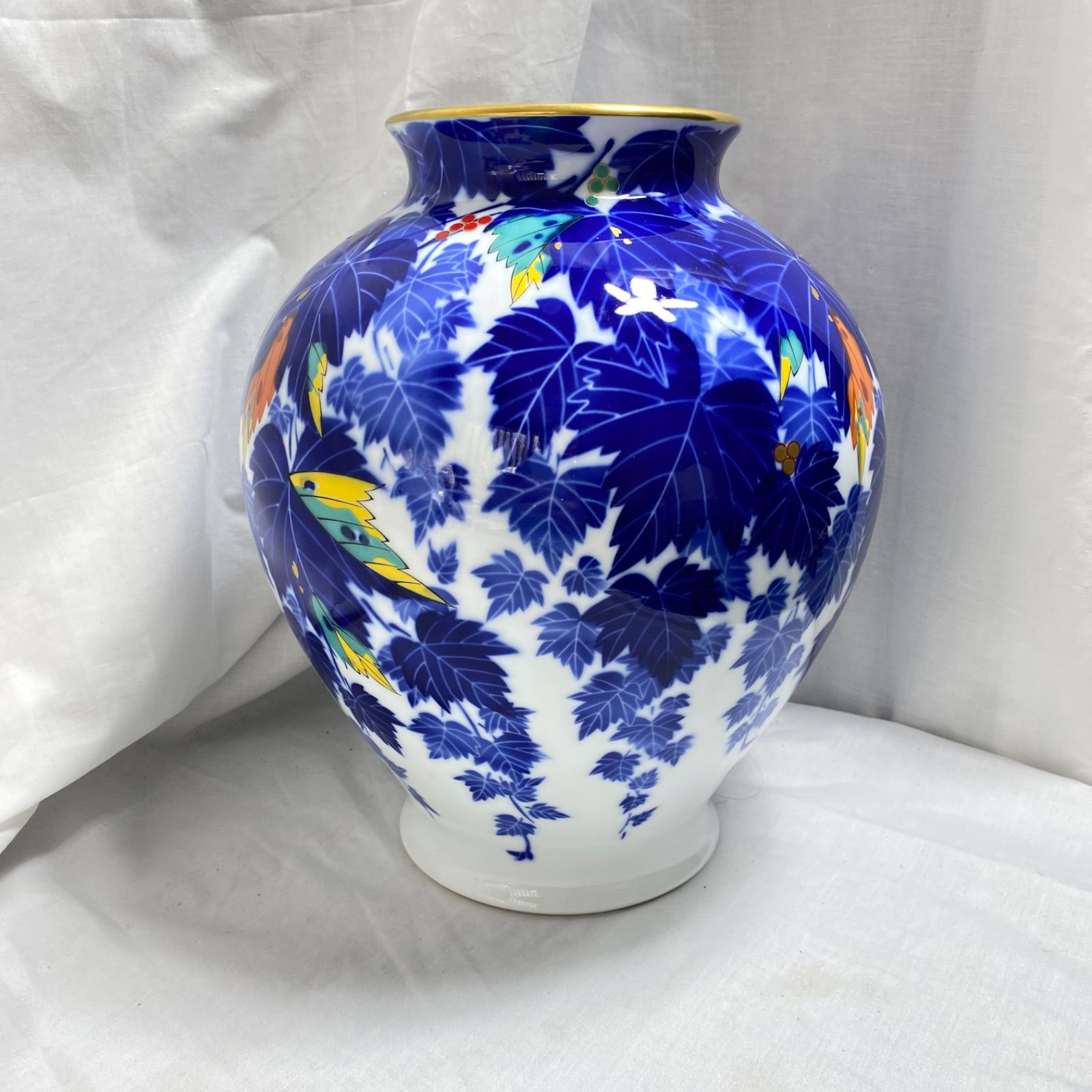 香蘭社 花瓶 フラワーベース 工芸品 共箱付 N09151 W - メルカリ