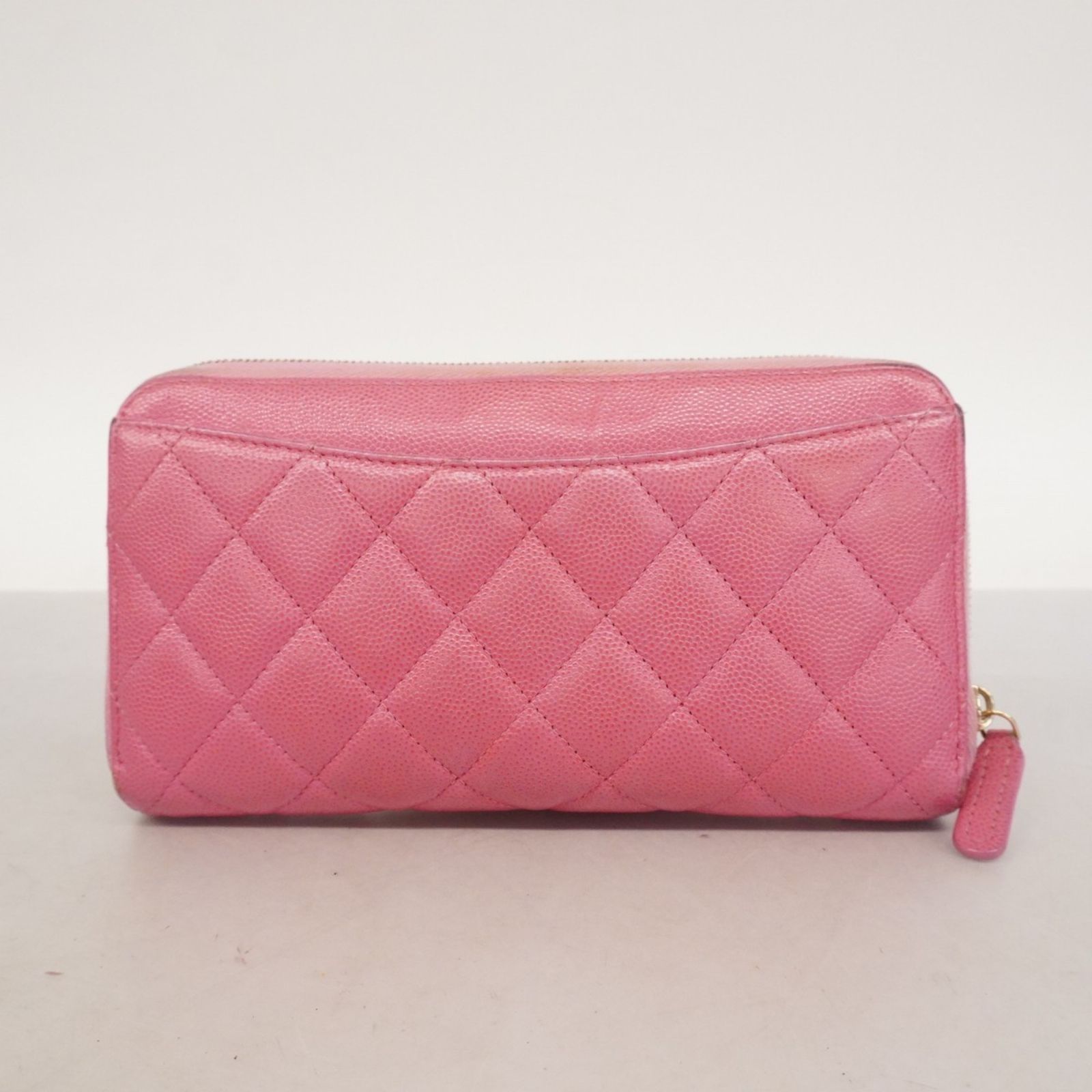 シャネル(Chanel) シャネル 長財布 マトラッセ キャビアスキン ピンク