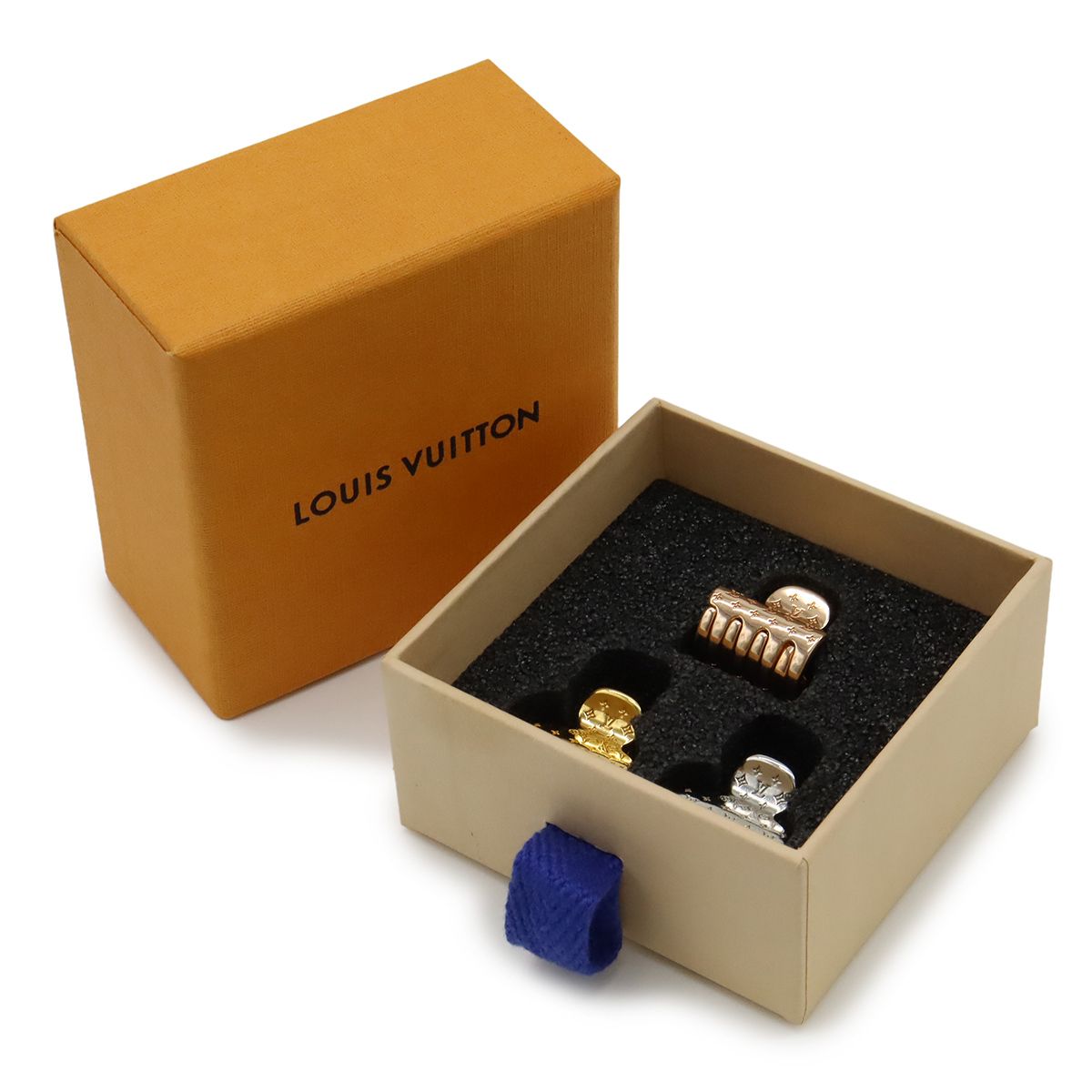 LOUIS VUITTON ルイ ヴィトン ヘアクリップ ゴールド シルバー P2585