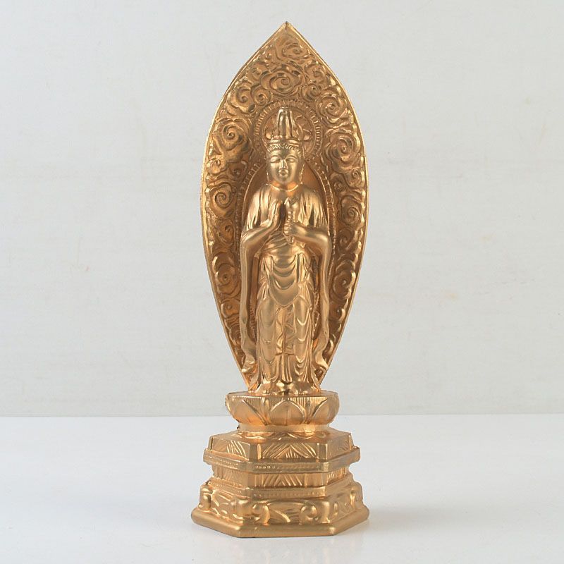 仏教美術 古銅鍍金 観音菩薩像 仏像 C S706 - メルカリ