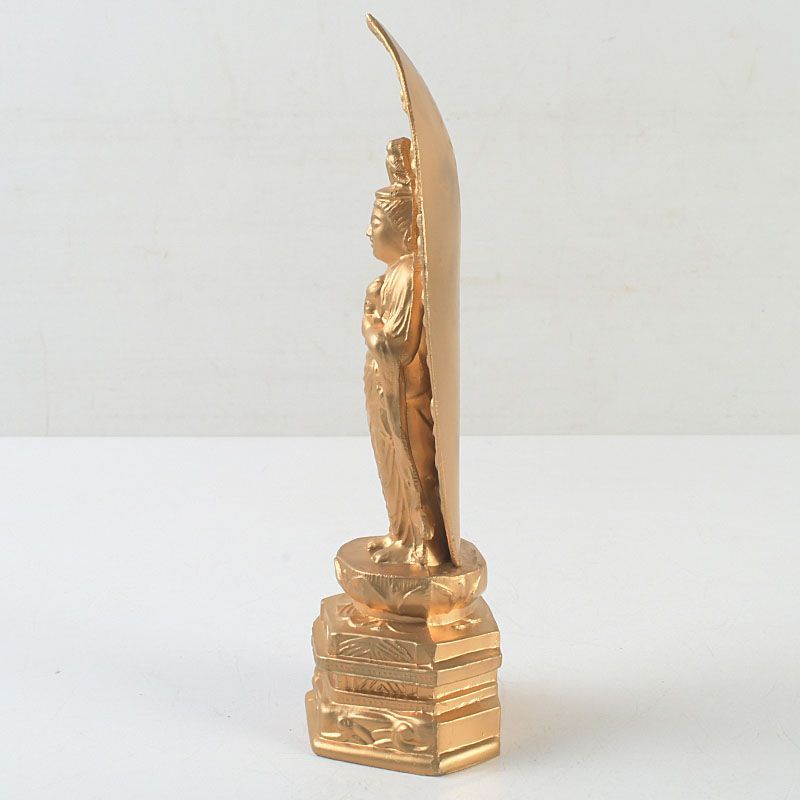 仏教美術 古銅鍍金 観音菩薩像 仏像 C S706 - メルカリ