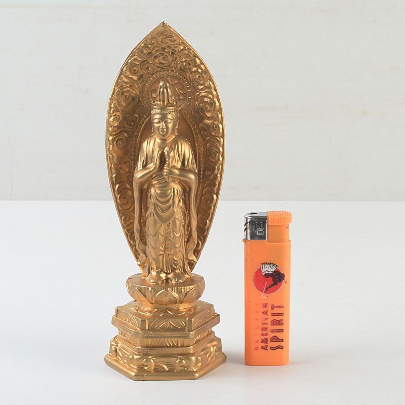 仏教美術 古銅鍍金 観音菩薩像 仏像 C S706 - メルカリ