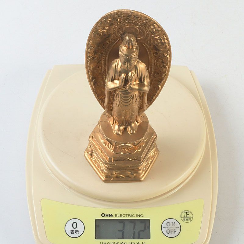 仏教美術 古銅鍍金 観音菩薩像 仏像 C S706 - メルカリ