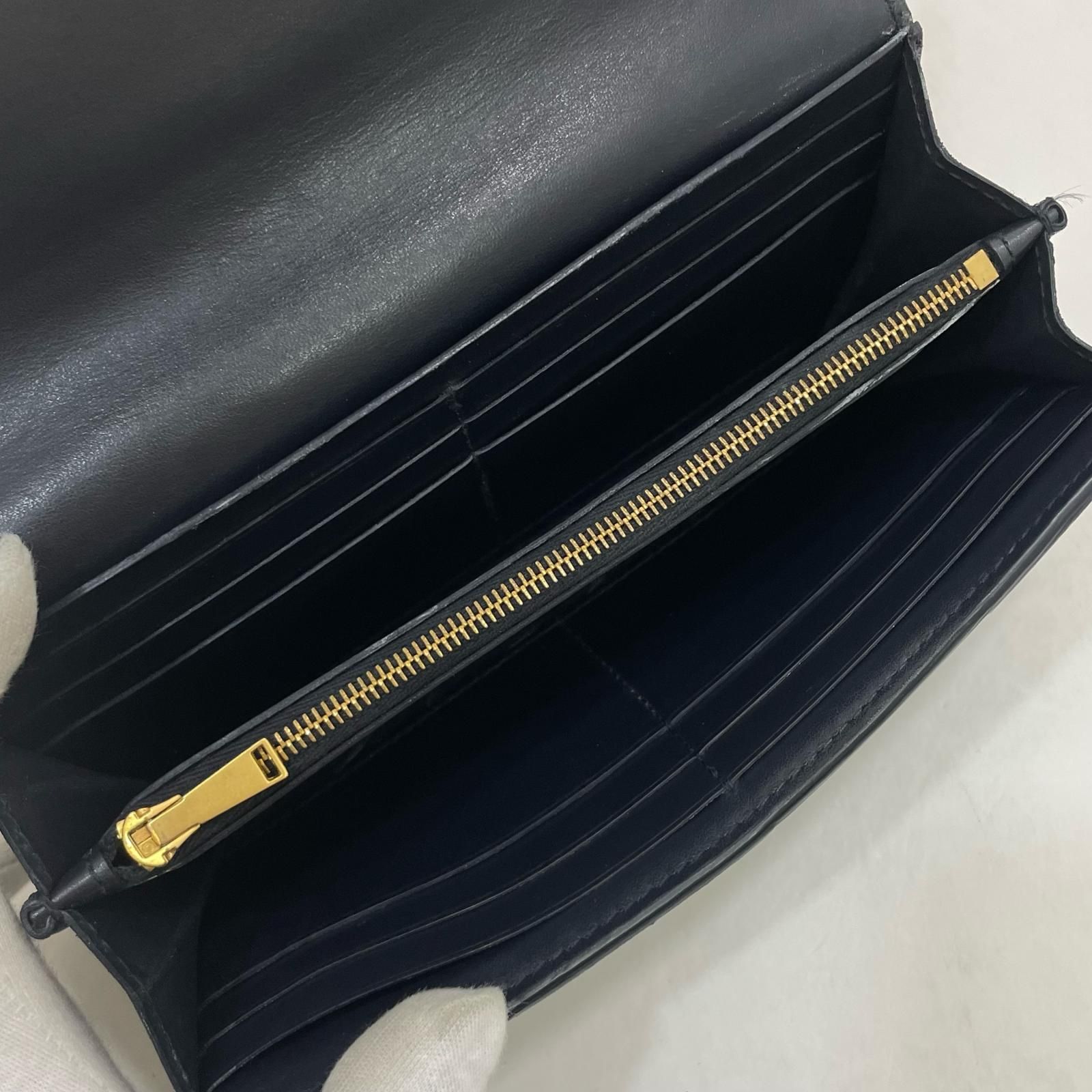 【中古】BOTTEGA VENETA | ボッテガヴェネタ カセット イントレチャート 二つ折り長財布 667433 ブラック【尾張小牧店】 中古】BOTTEGA VENETA | ボッテガヴェネタ カセット イントレチャート