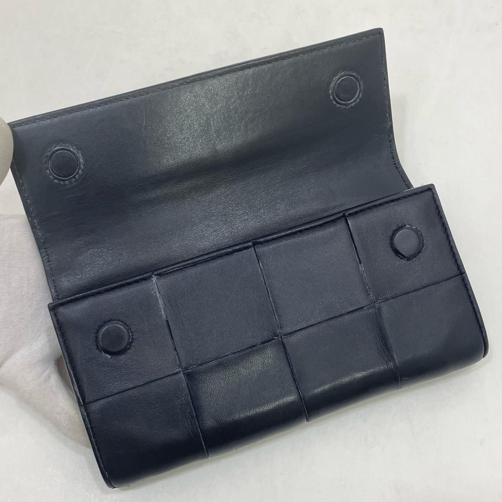 【中古】BOTTEGA VENETA | ボッテガヴェネタ カセット イントレチャート 二つ折り長財布 667433 ブラック【尾張小牧店】 中古】BOTTEGA VENETA | ボッテガヴェネタ カセット イントレチャート