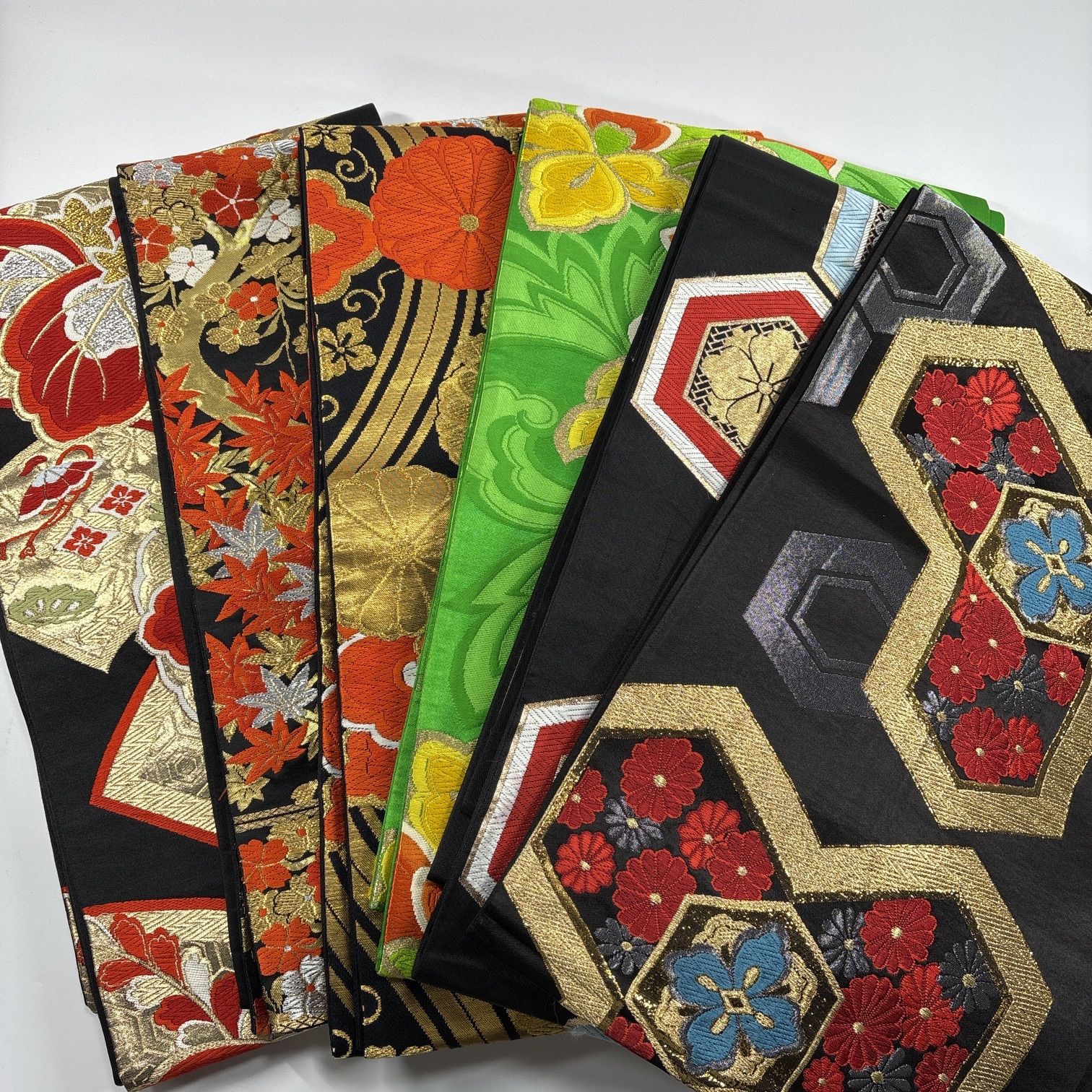 袋帯 6本 正絹 帯まとめ売り 同梱購入歓迎 リメイク用 着付け練習用