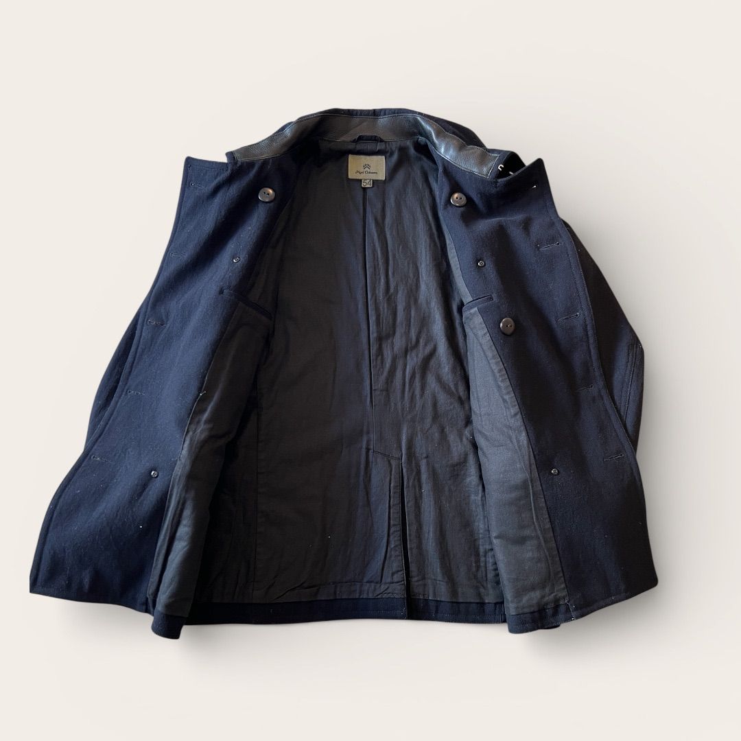 Nigel Cabourn ナイジェルケーボン Pコート 10ボタン ネイビー レザー