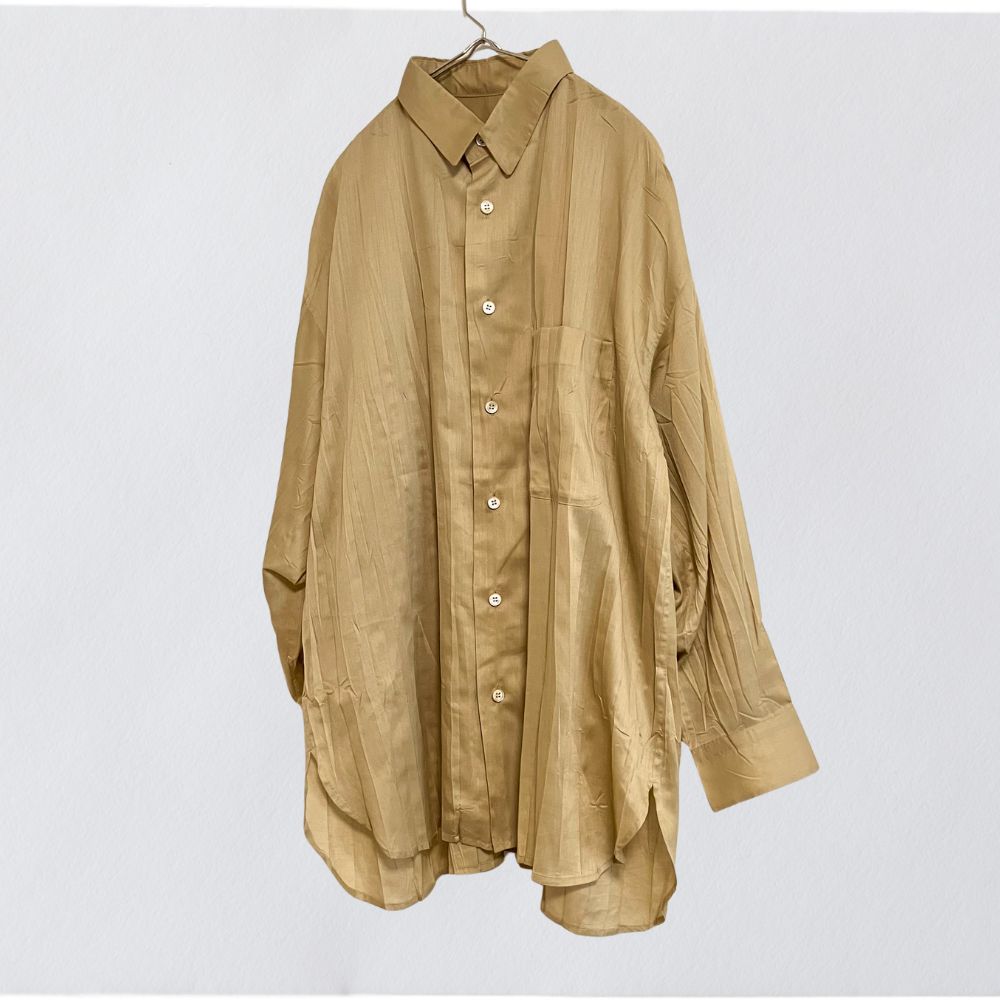ISSEY MIYAKE (イッセイミヤケ) ピンタック プリーツシャツ シワ加工