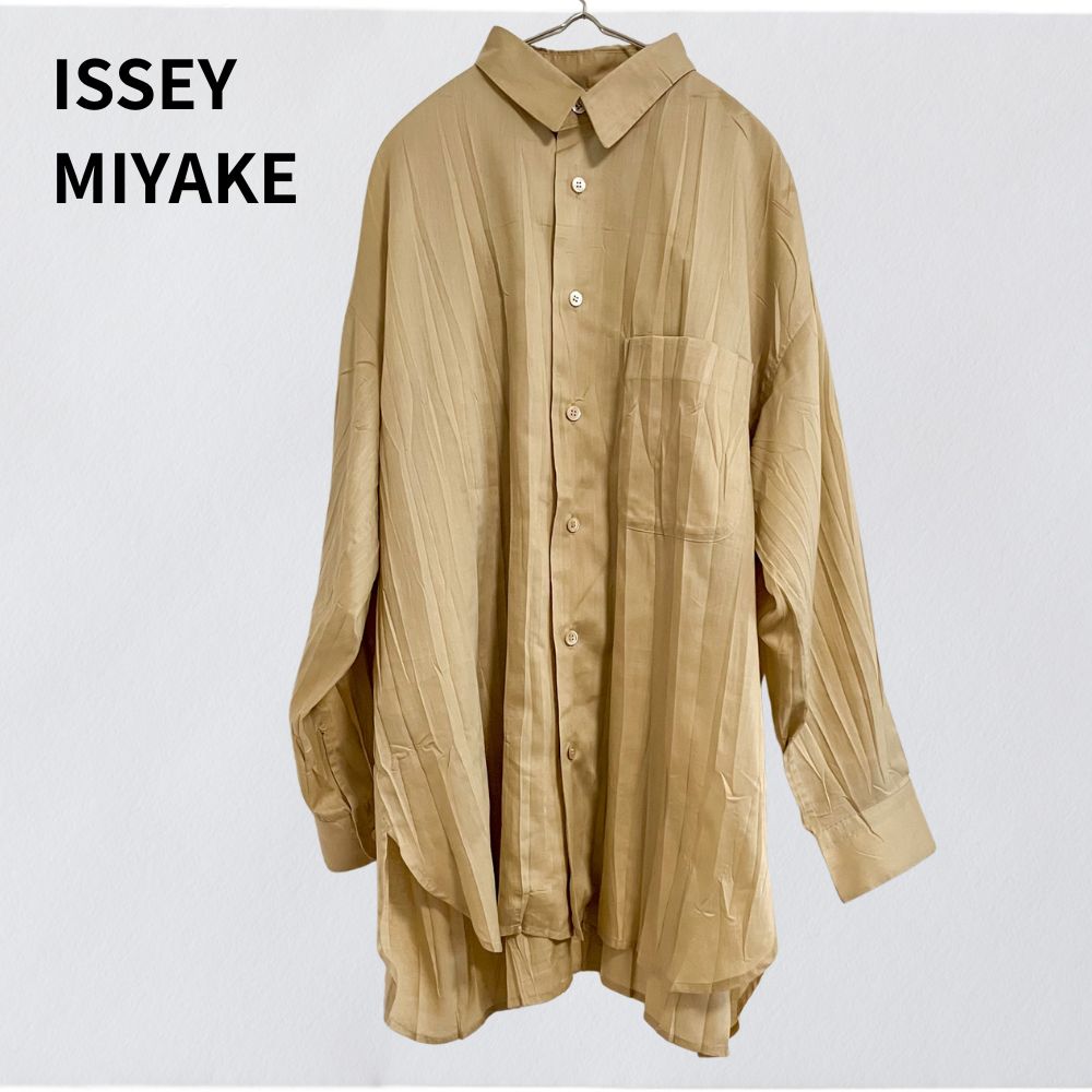 ISSEY MIYAKE (イッセイミヤケ) ピンタック プリーツシャツ シワ加工