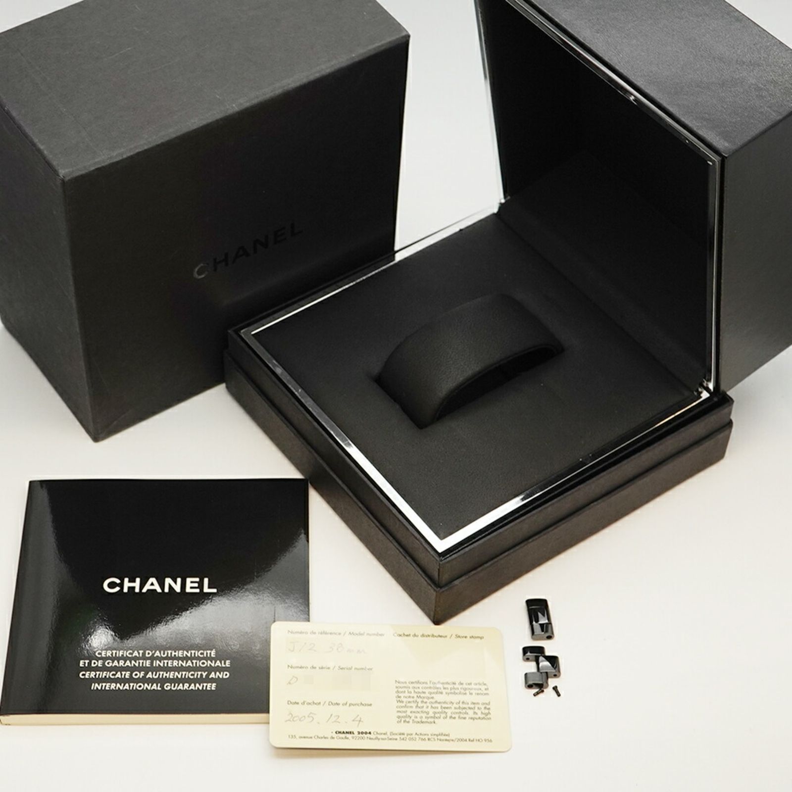  シャネル J12 H0685 黒文字盤腕時計 メンズ ケーブル編み 自動巻き時計 腕時計(アナログ)