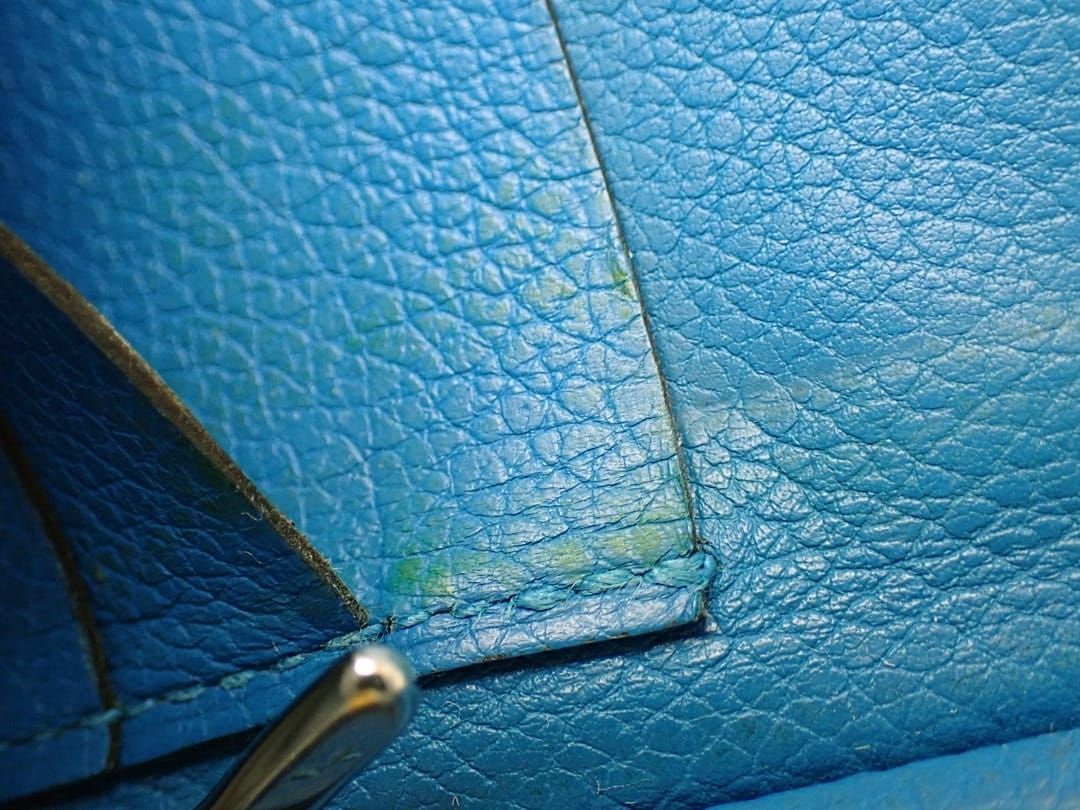 HERMES エルメス ポーカー マネークリップ カードケース T刻印 ブルー