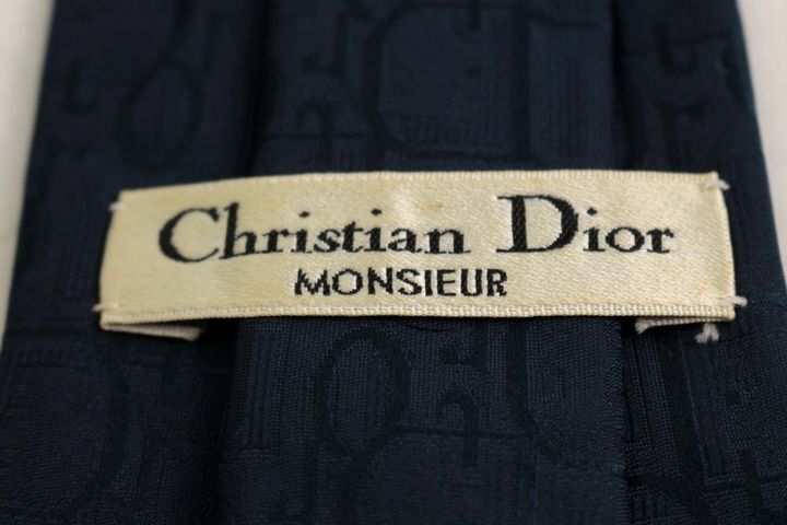 クリスチャンディオール ブランドネクタイ トロッター柄 総柄 シルク