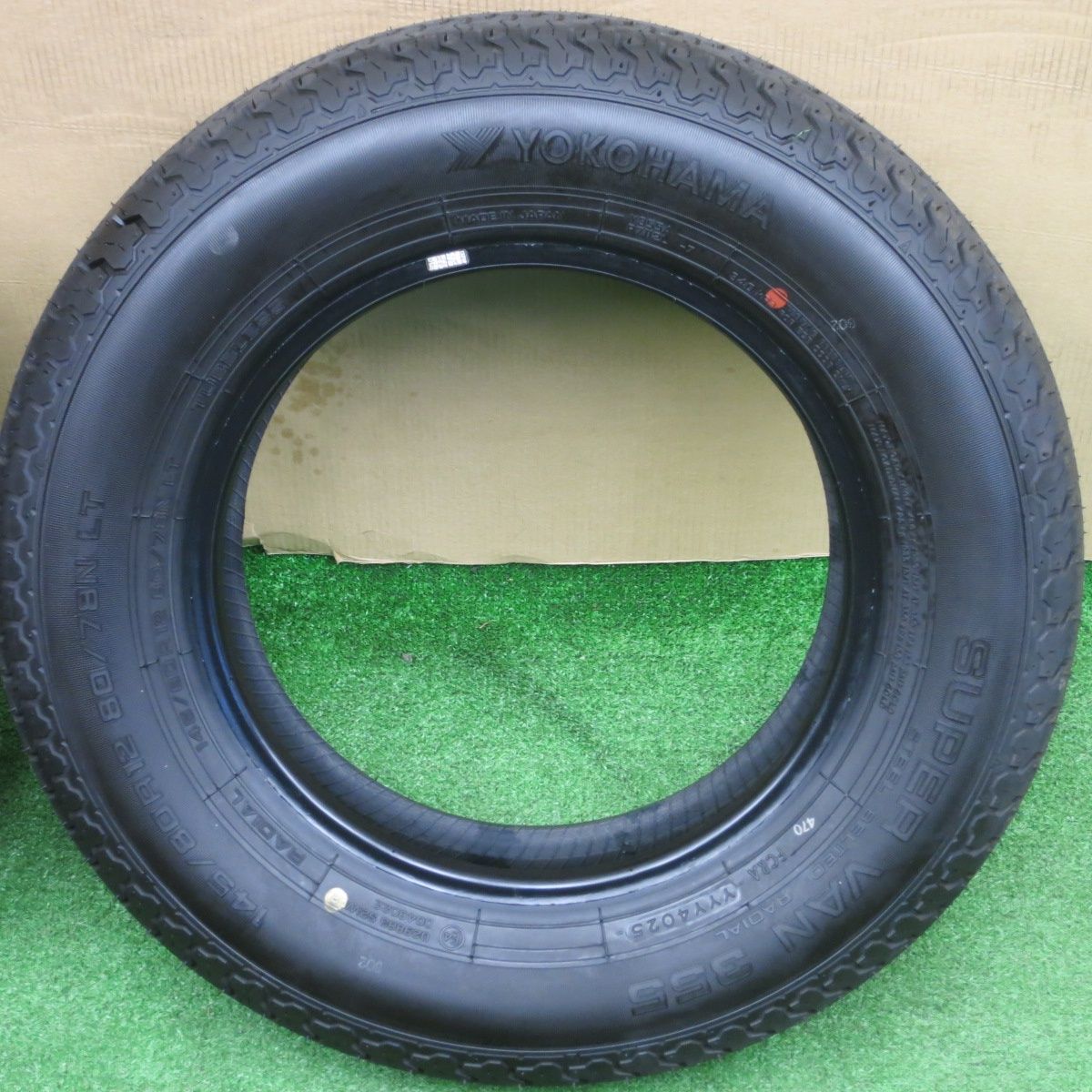 新車外し！25年☆145/80R12 80/78N ヨコハマ SUPER VAN 355 タイヤ 12