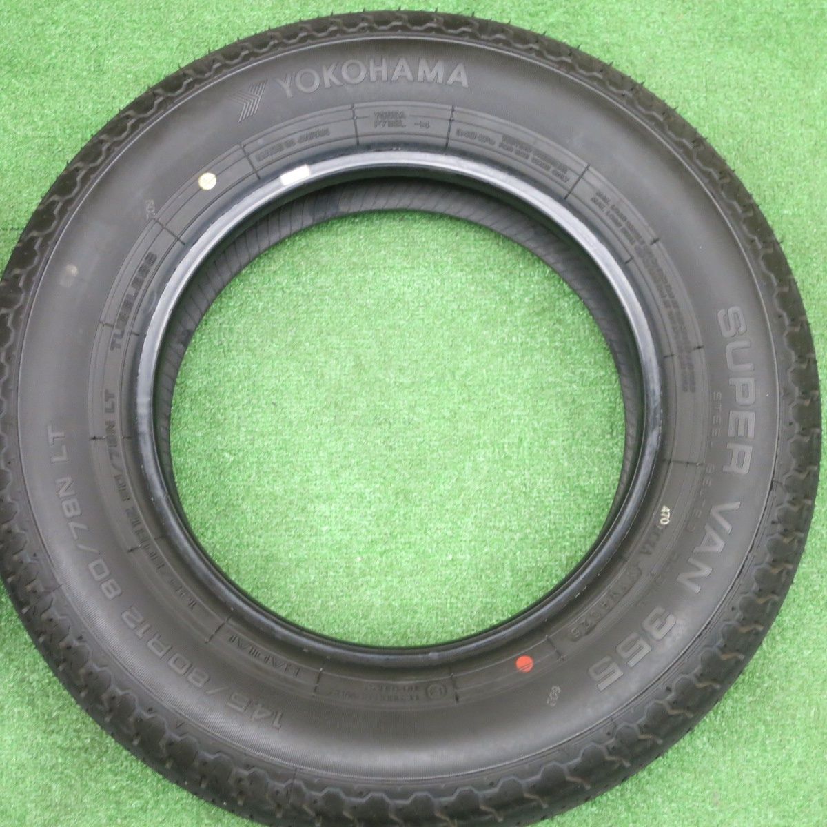 新車外し！25年☆145/80R12 80/78N ヨコハマ SUPER VAN 355 タイヤ 12
