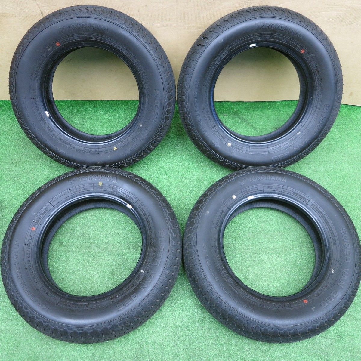 新車外し！25年☆145/80R12 80/78N ヨコハマ SUPER VAN 355 タイヤ 12