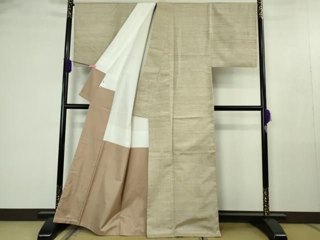 平和屋着物○極上 紅花紬 米沢 紅百彩 渡源織物謹製 証紙付き 逸品