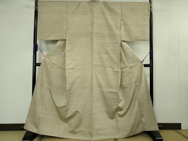 平和屋着物○極上 紅花紬 米沢 紅百彩 渡源織物謹製 証紙付き 逸品