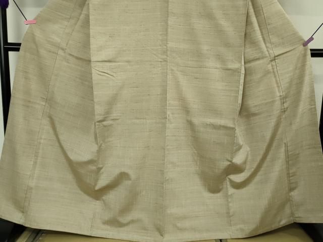 平和屋着物○極上 紅花紬 米沢 紅百彩 渡源織物謹製 証紙付き 逸品