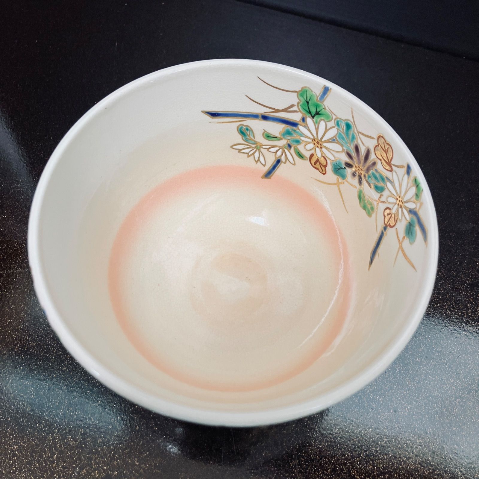 京焼 手塚桐鳳 菊絵茶碗 抹茶碗 茶道具 ※共箱なし |雑貨屋えこわっか