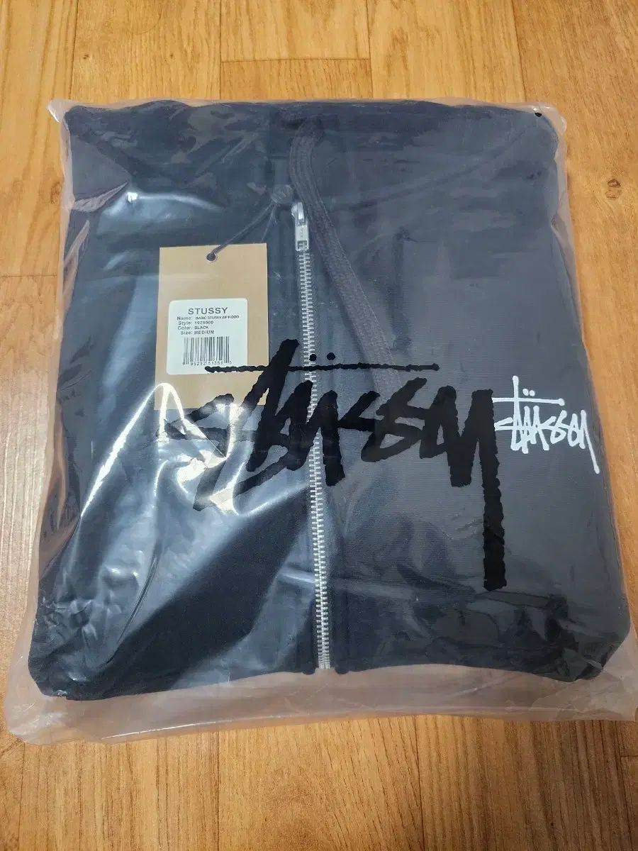 STUSSY ベーシック ジップアップ フーディー ブラック M 新品 STUSSY 