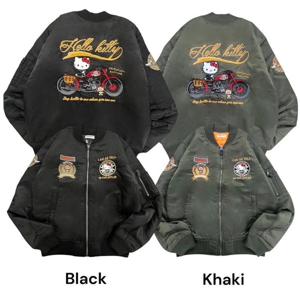 ハローキティ MA-1ジャケット バイク柄 アウター メンズ レディース