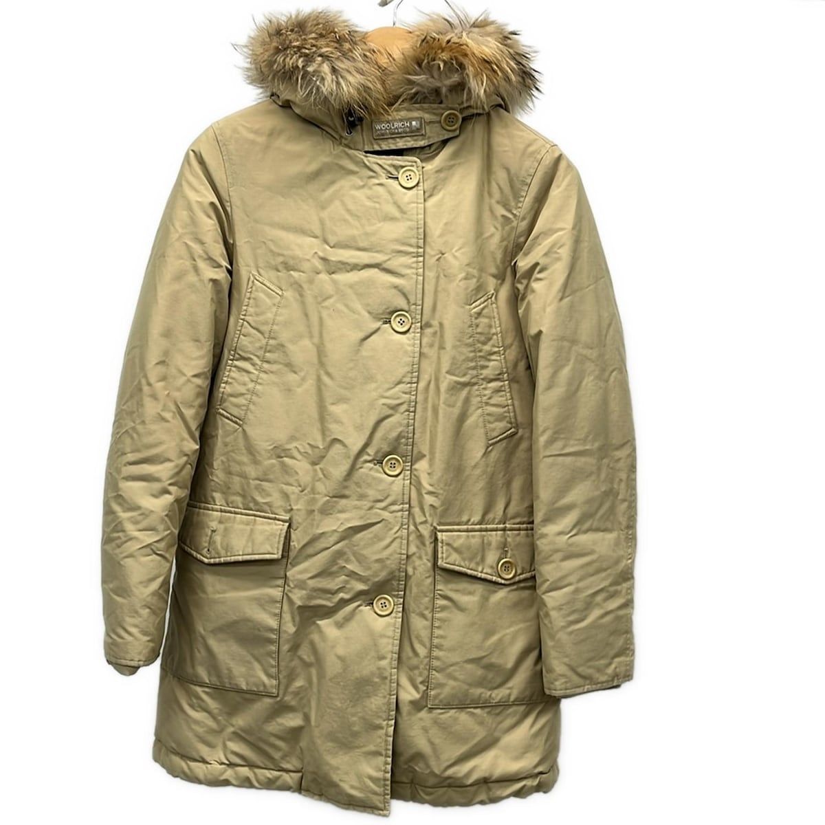 WOOLRICH(ウールリッチ) ダウンコート サイズS レディース - ベージュ 