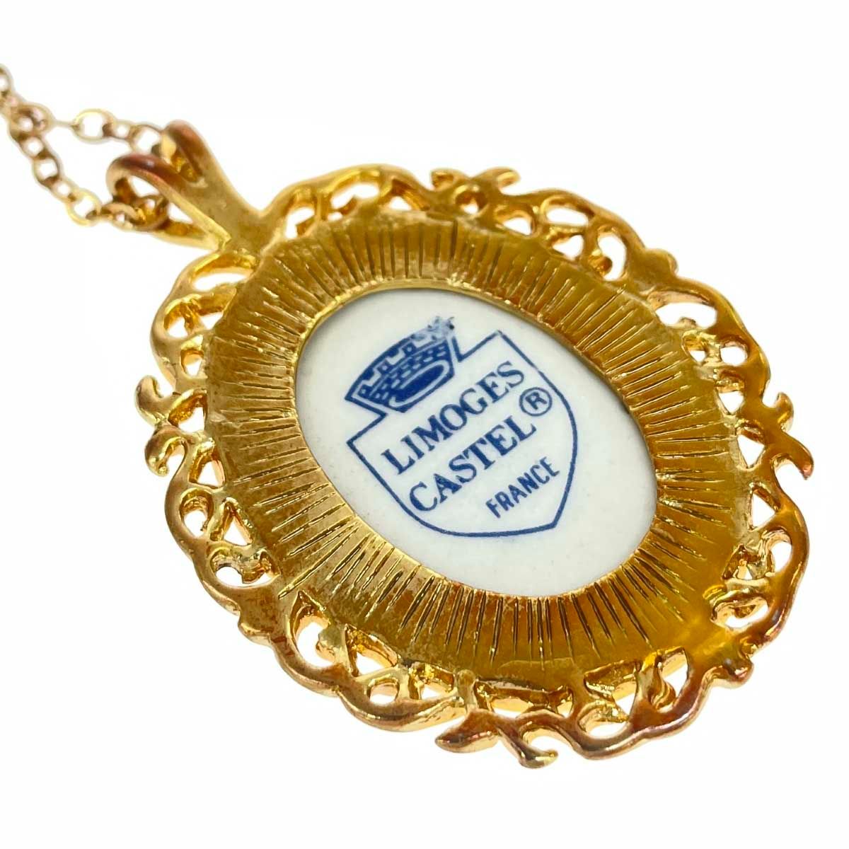 LIMOGES CASTEL リモージュキャッスル ネックレス 陶器/メタル