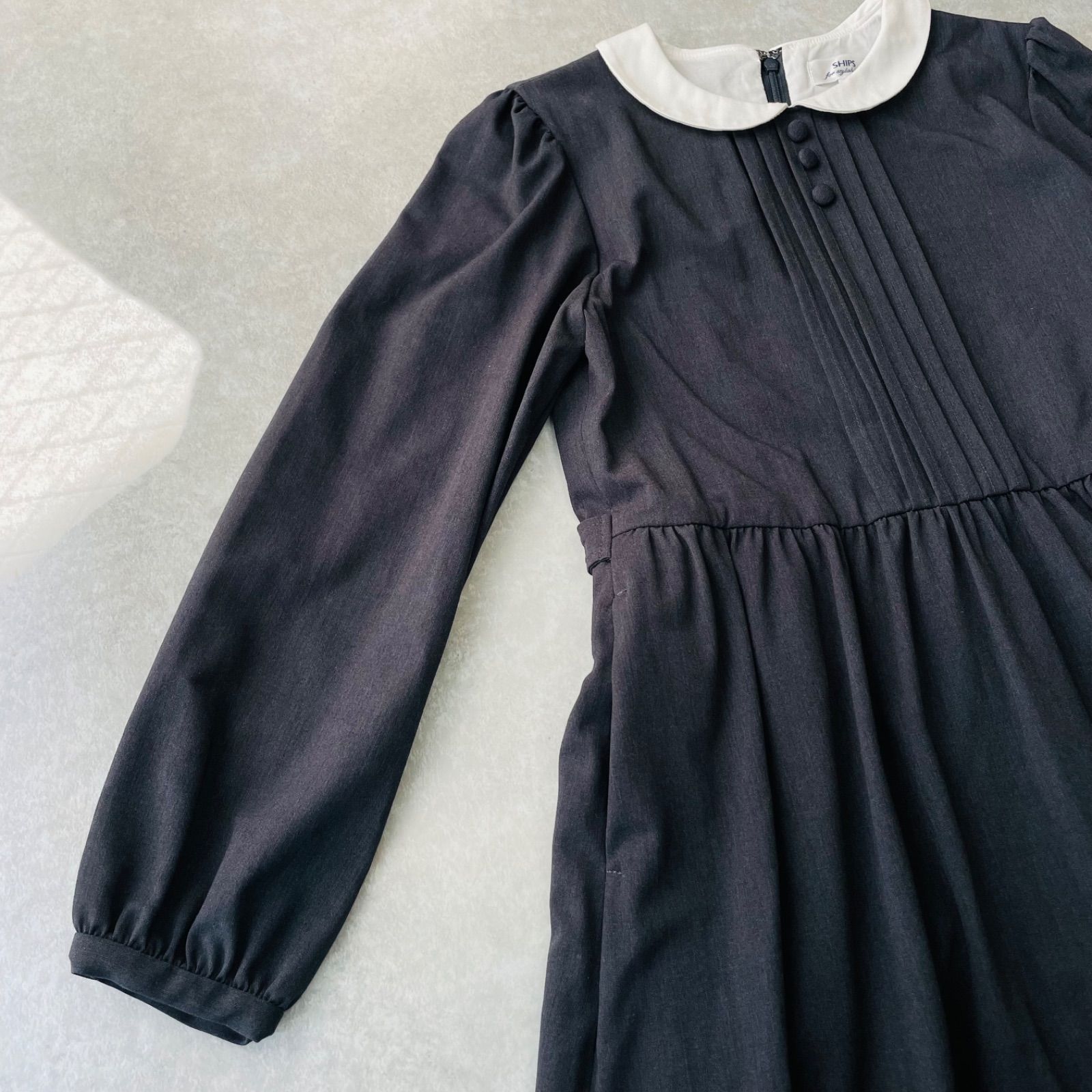 SHIPS KIDS】 シップス フォーマル ピンタックツイルワンピース 150cm 