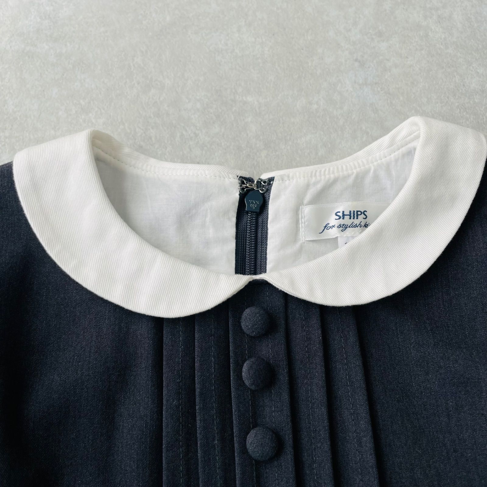 SHIPS KIDS】 シップス フォーマル ピンタックツイルワンピース 150cm 