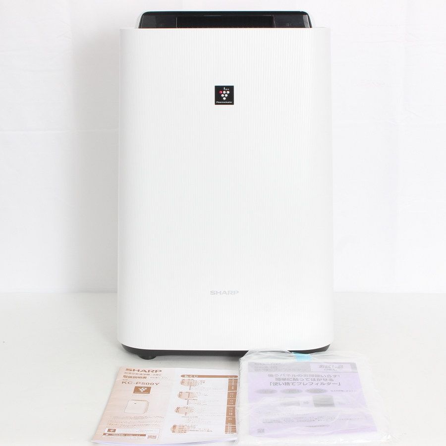 新品 シャープ 加湿空気清浄機 KC-P500Y-W 23畳 2022年購入 【公式通販】