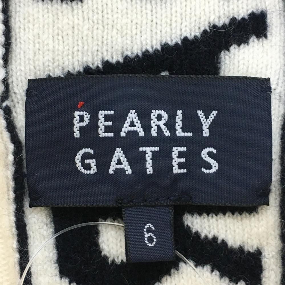 【美品】パーリーゲイツ ニットジャケット アイボリー×ダークネイビー カシミヤ100％ メンズ 6(XL) ゴルフウェア PEARLY GATES ゴルフ 【美品】パーリーゲイツ ニットジャケット アイボリー×ダーク