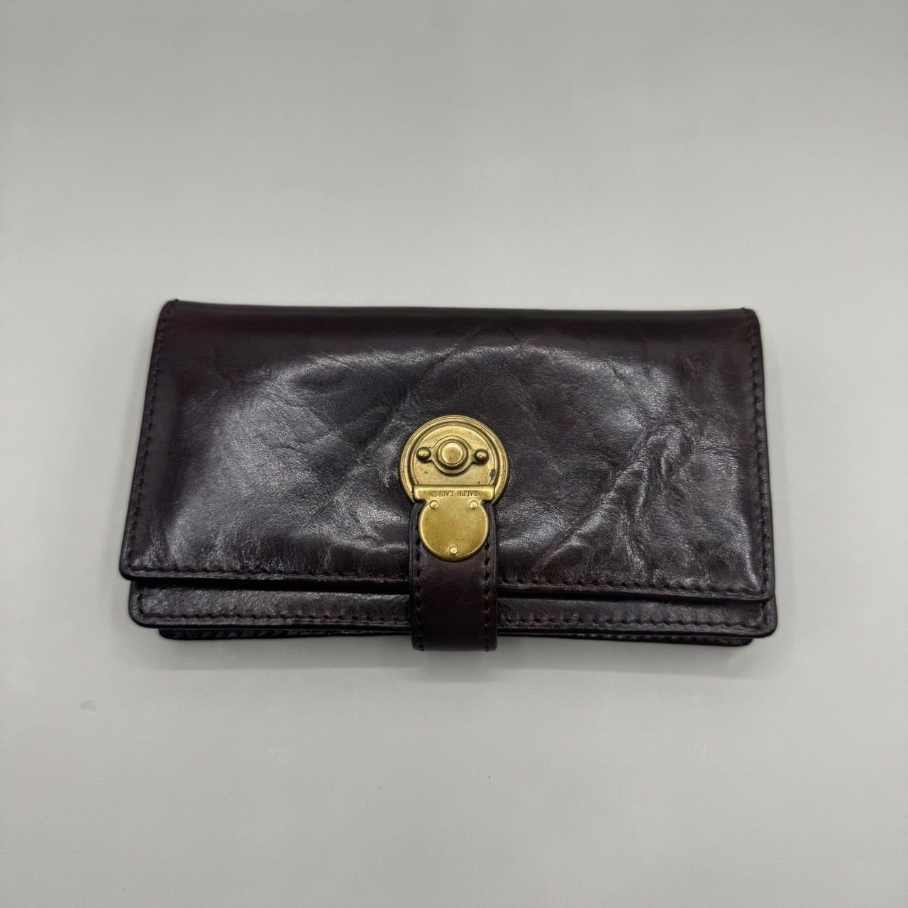 極美品 Ralph Lauren ラルフローレン 長財布 フラップ ヴィンテージ