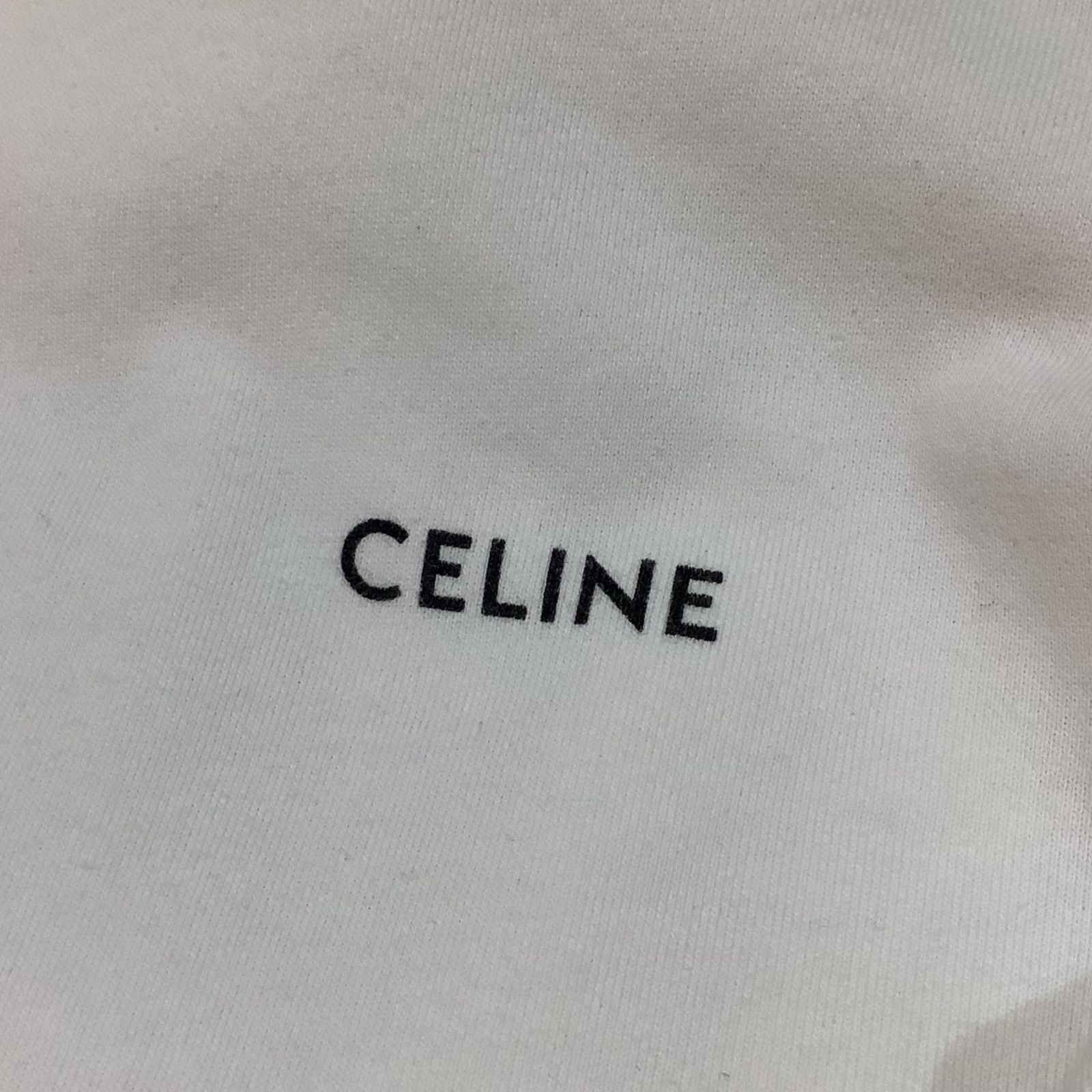 セリーヌ CELINE ロゴ フーディー パーカー スウェット トレーナー 白 